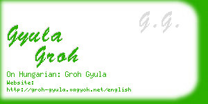 gyula groh business card